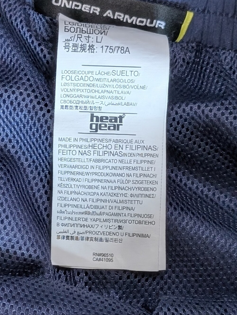 Under Armour HeatGear Windbreaker Mesh Lined Jogging Pants Navy - Picture 13 of 13